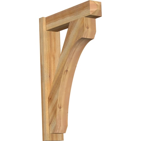 Ekena Millwork Legacy Craftsman Rough Sawn Outlooker, Western Red Cedar, 6"W x 24"D x 36"H OUT06X24X36LEC04RWR